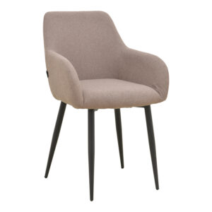 Armchair Telia Argos The Classic beige fabric-black metal 60x54x85cm
