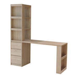 072 000190 3 Desk with bookcase Cliner Argos The Classic sonoma 140x50x180cm