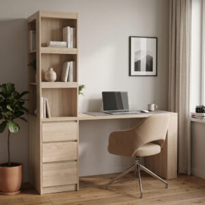 Desk with bookcase Cliner Argos The Classic sonoma 140x50x180cm