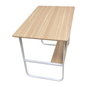072 000193 3 Study desk Kela Argos The Classic mdf in oak color and white metal legs 100x60x73cm
