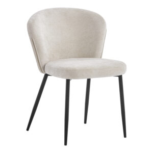 Chair Mercy Argos The Classic beige fabric with black metal leg 57x60.5x79cm