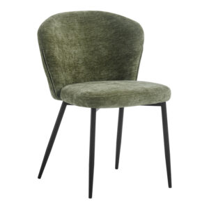 Chair Mercy Argos The Classic olive green fabric with black metal leg 57x60.5x79cm