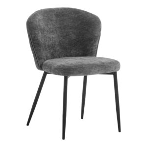 Chair Mercy Argos The Classic anthracite  fabric with black metal leg 57x60.5x79cm