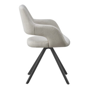 093 000048 2 Rotating armchair Tate Argos The Classic light grey fabric with black metal legs 59x56.5x86.5cm