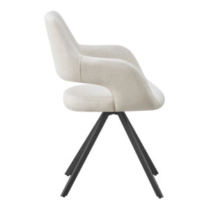 093 000049 2 Rotating armchair Tate Argos The Classic beige fabric with black metal legs 59x56.5x86.5cm