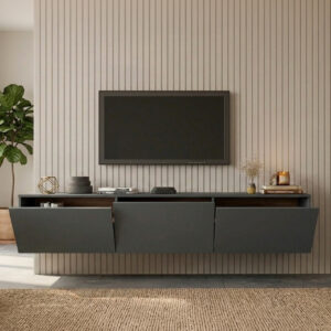 120 000682 1 Wall mounted tv stand Felita Argos The Classic anthracite 150x31.4x30cm