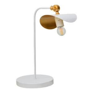 Table lamp Curve Argos The Classic E27 white gold metal 30x30x25cm