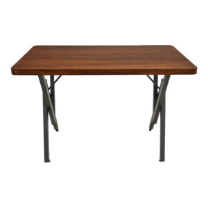 197 000342 1 Table Vertex Argos The Classic walnut with black metal 110x70x72cm