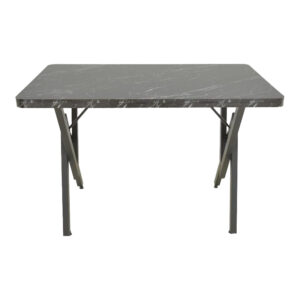197 000343 1 Table Vertex Argos The Classic black marble and metal 110x70x72cm
