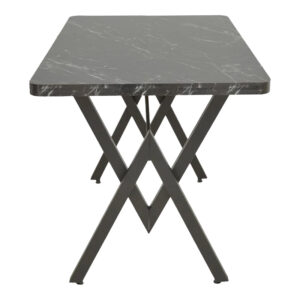 197 000343 2 Table Vertex Argos The Classic black marble and metal 110x70x72cm