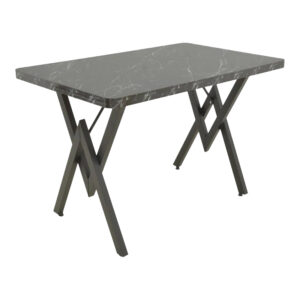 Table Vertex Argos The Classic black marble and metal 110x70x72cm