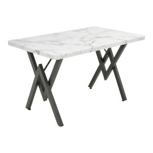 Table Vertex Argos The Classic white marble with black metal 110x70x72cm