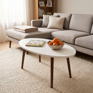 Coffee table Sartori Argos The Classic white with natural color 90x45x43cm