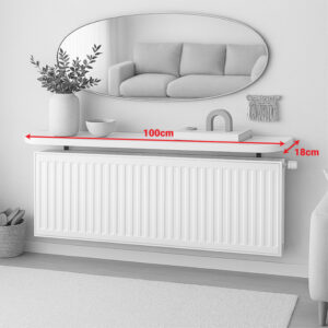 197 000350 2 Wall shelf Miliano Argos The Classic white with black metal 100x18x15cm