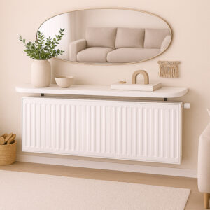 Wall shelf Miliano Argos The Classic white with black metal 100x18x15cm