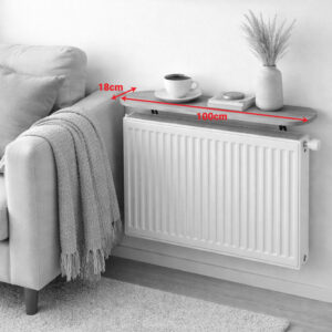 197 000351 1 Wall shelf Miliano Argos The Classic oak with black metal 100x18x15cm