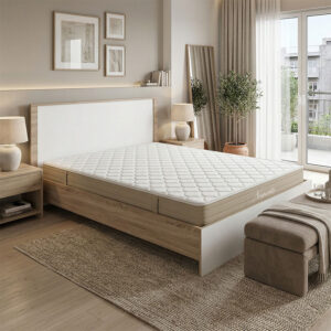 Bed with mattress Athos-Nemesis Argos The Classic sonoma-white 160x200cm