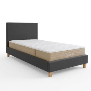 200 001720 1 Bed with mattress Nevil-Nemesis Argos The Classic anthracite fabric with natural color leg 100x200cm