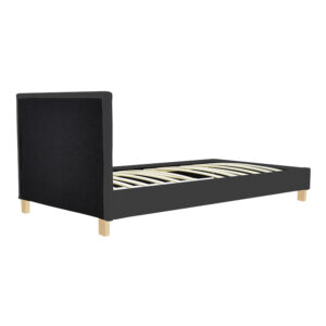 200 001720 2 Bed with mattress Nevil-Nemesis Argos The Classic anthracite fabric with natural color leg 100x200cm