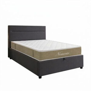 200 001724 1 Bed with mattress and storage space Molito-Nemesis Argos The Classic velvet anthracite 120x200cm