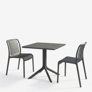 200 001839 1 Dining room Zoi Groovy Argos The Classic 3pcs set anthracite PP 80x80x74cm