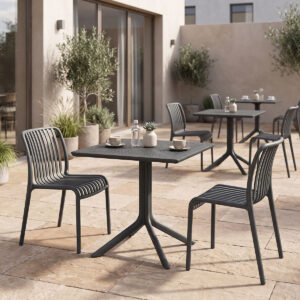 Dining room Zoi Groovy Argos The Classic 3pcs set anthracite PP 80x80x74cm