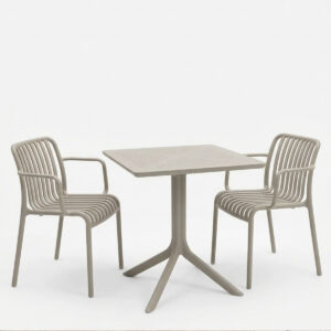 200 001843 1 Dining set Zoi Groovy Argos The Classic set 3pcs cappuccino PP 80x80x74cm