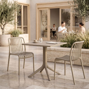 Dining set Zoi Groovy Argos The Classic set 3pcs cappuccino PP 80x80x74cm