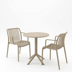 200 001851 1 Dining set Mercon Zoi Argos The Classic set 3pcs cappuccino PP Φ60x75cm