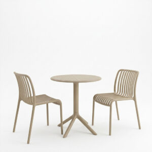 200 001852 1 Dining set Mercon Zoi Argos The Classic set 3pcs cappuccino PP Φ60x75cm