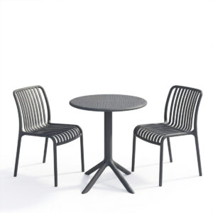 200 001854 1 Dining set Mercon Zoi Argos The Classic set 3pcs anthracite PP Φ60x75cm