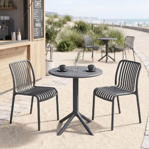 Dining set Mercon Zoi Argos The Classic set 3pcs anthracite PP Φ60x75cm