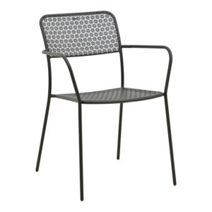 Stackable armchair Federal Argos The Classic black metal 57x58x81.5cm