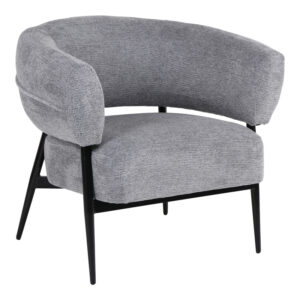 Armchair Penfel Argos The Classic grey fabric with black metal leg 71x82x74cm