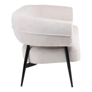 255 000090 2 Armchair Luvina Argos The Classic cream fabric with black metal leg 71x145x73cm