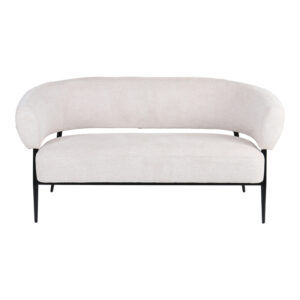 255 000090 3 Armchair Luvina Argos The Classic cream fabric with black metal leg 71x145x73cm