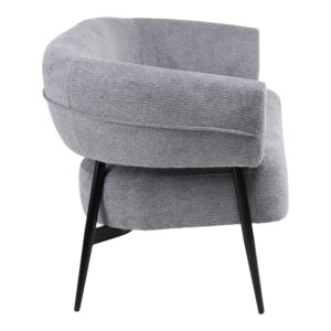 255 000091 2 Armchair Luvina Argos The Classic grey fabric with black metal leg 71x145x73cm