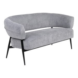 Armchair Luvina Argos The Classic grey  fabric with black metal leg 71x145x73cm