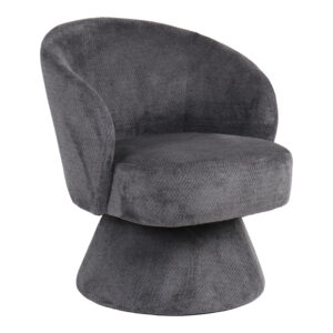 Cioura Argos The Classic swivel armchair anthracite fabric 70x68x75cm