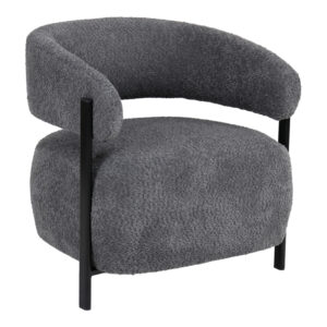 Melita armchair Argos The Classic grey boucle with black metal leg 68.5x65x69cm