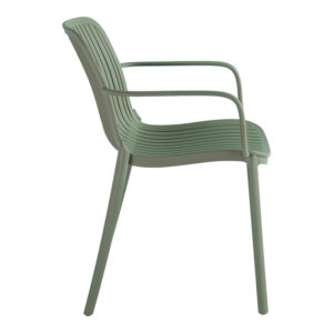 262 000064 2 Teragi stackable armchair Argos The Classic pp with UV protection olive green 59x57x82cm