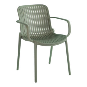 Teragi stackable armchair Argos The Classic pp with UV protection olive green 59x57x82cm