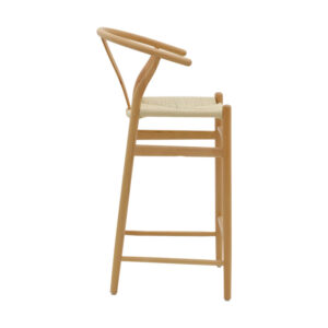 263 000003 2 Bar stool Wishbone Argos The Classic natural beech wood-natural rope 53x54x107cm