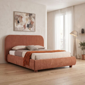 Bed Salena Argos The Classic terracotta fabric 160x200cm