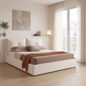 Double bed Dorma Argos The Classic with storage space ecru fabric 160x200cm