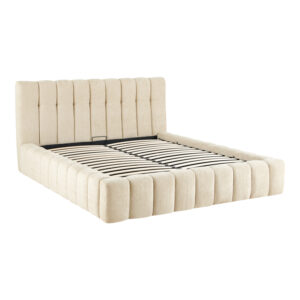 279 000026 3 Double bed Vilou Argos The Classic with storage space ecru fabric 160x200cm