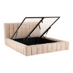 279 000027 1 Double bed Vilou Argos The Classic with storage space beige fabric 160x200cm