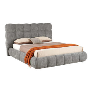 279 000030 2 Double bed Abena Argos The Classic grey boucle fabric with storage space 160x200cm