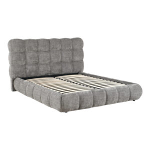 279 000030 3 Double bed Abena Argos The Classic grey boucle fabric with storage space 160x200cm