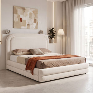 Double bed Arlia Argos The Classic beige fabric 160x200cm